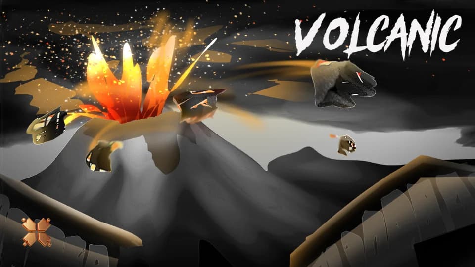 Volcanic game artwork